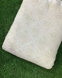 Luxury Sequin Embroidery Lace Fabric Floral Beaded Mesh Fabric African Wedding Party Dress Material - Product Image 1