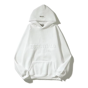 Sweat-shirt à capuche noir à lettres en relief, pull molletonné oversize à manches longues pour l'automne et l'hiver, tenue décontractée - Product Image 2