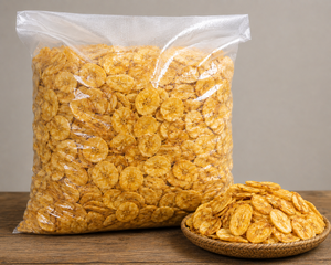 Banana Chief - Tranches de banane séchées, collation naturelle, chips de fruits lyophilisés, aliment sain et portable, stockage à sec (tranches fines entières) - Product Image 3