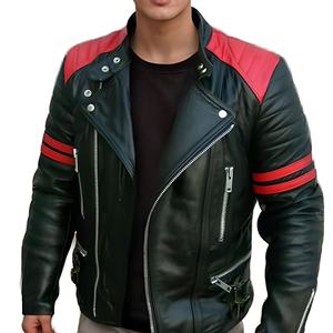 Vestes en cuir de haute qualité, style streetwear, veste en cuir originale pour homme, logo personnalisé, veste d'hiver en cuir véritable pour homme - Product Image 1