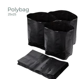 <b>Polybag</b> Grow Bags 25x25cm Black PE Reusable PE Nursery Grow Bag for Seedling Agriculture Plant Cultivation - Product Image 1
