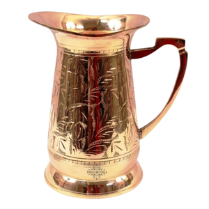 Carafe à eau en cuivre massif gravée de style turc personnalisable, idéale pour les hôtels, les restaurants et les cadeaux. - Product Image 3