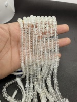 Cuentas de Cuarzo Cristalino Natural Facetado en Forma de Rondelle de 8 mm, Hilo de 16 Pulgadas, Fabricante, Proveedor, Joyería al por Mayor