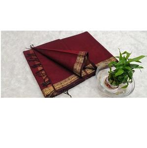 Sari en coton et soie Maheshwari Garbh Reshmi, élégant, tissé à la main, design traditionnel, drapé, pour femmes, pour mariage et occasions festives - Product Image 2