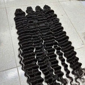 Wave Curly Natural Human Virgin Hair Hair Wig Flat <b>Tip</b> Tape Double Drawn Hair <b>Extensions</b> Loose Wave Curly Single Donor - Product Image 4