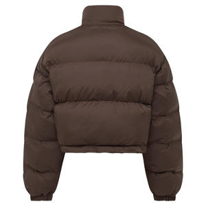 Chaqueta corta informal acolchada tipo puffer, estilo boxy, con aislamiento para invierno, parka corta para mujer, a prueba de viento, tipo burbuja. - Product Image 6