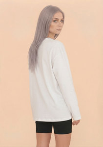 T-shirts à manches longues pour femmes, coupe ample, 100% coton, vêtements décontractés, t-shirt à col rond pour femmes, taille plus, manches longues - Product Image 5