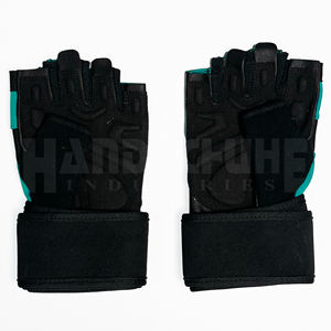 Gants de musculation professionnels en cuir à demi-doigts avec sangle de poignet réglable – Nouvelle arrivée à prix raisonnable – Les meilleurs pour l'entraînement en salle de sport - Product Image 2