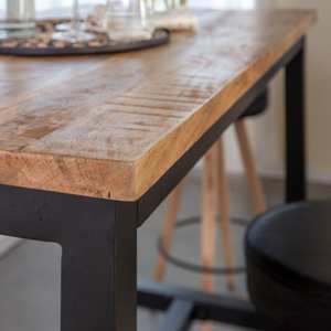 โต๊ะสูงวานดานา นิมบัส ออเรโอทำจากไม้มะม่วงและโลหะ - Product Image 5