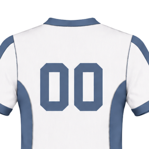 Camiseta de Rugby Blanca y Azul Rey, Manga Corta, Cuello en V, Uniforme de Equipo Personalizado, Transpirable, para Entrenamiento Deportivo - Product Image 4