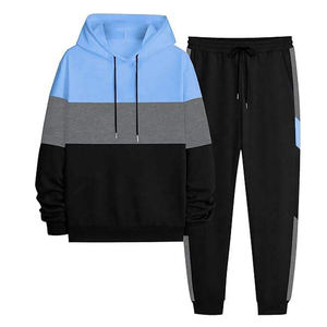 Ensemble de sweat-shirts brodés pour hommes, sweat-shirts et pantalons de survêtement, 100% coton respirant, de haute qualité, décontracté, sport, gym - Product Image 6