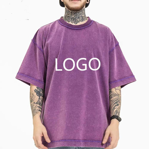 Camisetas de Algodón 100% OEM con Lavado Ácido para Hombre, Camiseta Lisa de Manga Corta con Lavado Ácido - Product Image 1