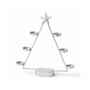 Porte-bougie élégant en métal blanc, design avantageux, support à bougie, décoration de la maison, décoration de table, cadeau de fête, cadeau de mariage - Product Image 1