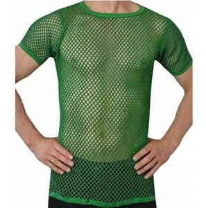 T-shirt léger et ajusté en maille transparente pour homme, respirant et extensible, col rond, AI-TS-19 - Product Image 5