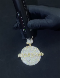 Collar de Hip Hop para Hombre con Letra Personalizada, Plata de Ley 925, Diamantes Moissanite VVS, Número, Nombre, Inicial, Logotipo - Product Image 1