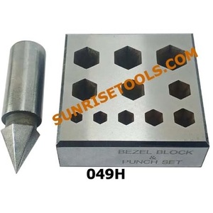 Bezel Block & <b>Punch</b> <b>Set</b> Hexagon Cut Stainless Steel For Ring Making Jewelry Setting Tools - Product Image 5