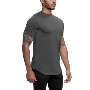 Camiseta de algodón de manga corta con cuello en V para hombre, corte regular, color azul marino, informal, tejido de punto. - Product Image 1