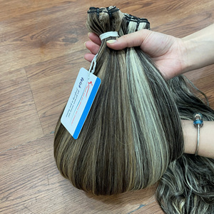 The High Quality Color Weft Hair Vietnamese Human Hair Extensions No Shedding No <b>Tangles</b> - Product Image 2