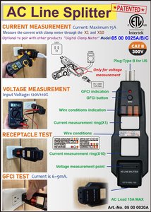 Divisor de Línea de Corriente Alterna con Pantalla LED y Prueba GFCI, Fabricado en Taiwán, ODM OEM - Product Image 3