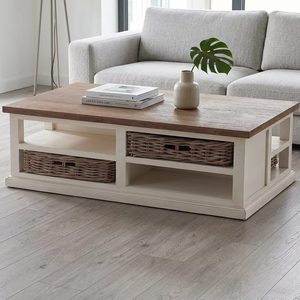 Mesa de Centro de Teca Ecológica y Duradera Moala, Muebles de Madera de Diseño Moderno para Sala de Estar, para Villas, Hoteles y Resorts - Product Image 6
