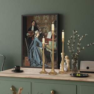 Juego de 3 Portavelas Cónicos de Hierro, Candelabros Decorativos Altos para Bodas, Mesas de Comedor y Fiestas - Product Image 1