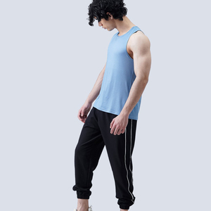 Premium Men Tank Top OEM Cotton <b>Polyester</b> Fabric Durable Comfortable Fitness Gym Wear Supplier Manufacturer Worldwide - Product Image 6