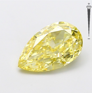 Diamante Cultivado en Laboratorio con Certificación IGI, Corte Pera Modificado de 2.07 CT, Color Amarillo Intenso Fantasía, Claridad VS1, CVD LG 800611652 para Joyería - Product Image 1