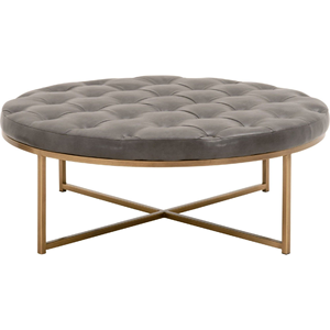 Latest New Best Modern Design New Indian Patchwork <b>Pouf</b> Ottoman <b>Blue</b> Patchwork Round <b>Pouf</b> Floor Seating - Product Image 1