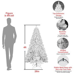 Albero di Natale Artificiale da 120 cm con Punte Realistiche a Rami Misti, Base Pieghevole Premium con Cerniere, Decorazione Natalizia per Interni - Product Image 3