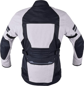 Unisex Black <b>White</b> Leather Motorcycle <b>Jacket</b> Canvas Fabric Winter Windproof Stand Collar Regular Fit Zipper Closure Moto <b>Biker</b> - Product Image 6