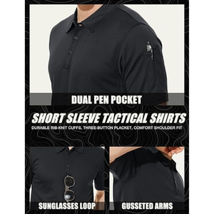 Polo de Secado Rápido y Transpirable para Hombre, Manga Corta, Tejido de Punto, Casual, para Golf, con Logotipo Personalizado - Product Image 6
