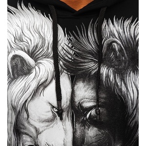 เสื้อฮู้ดผ้าฝ้ายพิมพ์ลายสำหรับทุกเพศ,เสื้อฮู้ดผู้ชายพิมพ์ลายโลโก้คุณภาพสูงเฮฟวี่เวทพิเศษ - Product Image 5