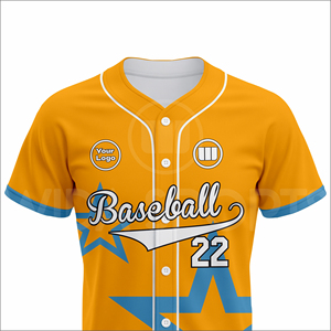 ชุดเสื้อเบสบอลคุณภาพสูงสั่งทำพิเศษ ระบายอากาศได้ดี น้ำหนักเบา ผลิตด้วยเทคนิค Sublimation สำหรับทีมกีฬา รับผลิตแบบ OEM จำนวนมาก - Product Image 4