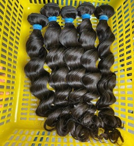 ผมต่อแบบ Double Machine Weft ผลิตในอินเดีย เส้นผมมนุษย์แท้ เนื้อนุ่มลื่น สีดำธรรมชาติ สำหรับร้านเสริมสวยและการจัดแต่งทรงผมประจำวัน มีจำหน่ายแล้ว - Product Image 2