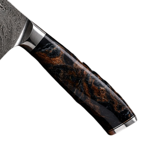 Couteau de Chef de Cuisine en Acier Damas Personnalisé, Lame à Motifs Premium, Outil de Cuisson Professionnel, Manche Ergonomique, Couteau de Restaurant - Product Image 4