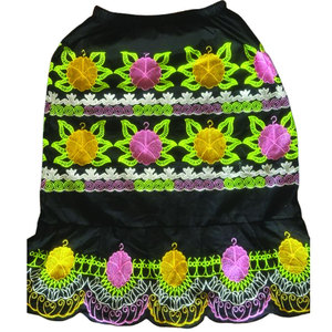 Minifalda Casual de Verano con Diseño Hawaiano Bordado, Antibacteriana, de Algodón y Poliéster, Corte en A, Cintura Natural - Product Image 5