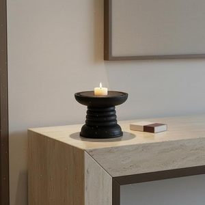 Moderno Soporte de Exhibición de Madera Negra, Pedestal Elevado para Decoración del Hogar, Eventos y Exhibición en Comercios, Portavelas - Product Image 4