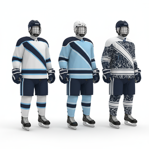 Vente en gros d'uniformes de hockey sur glace RAPID SPORTS 2026 |   Ensemble de maillots d'équipe personnalisés par sublimation |   100% polyester, séchage rapide |   Col en V élastique - Product Image 5