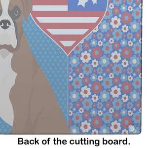 Planche à découper décorative en verre trempé à oreilles fauve rouge naturel planche de service de cuisine de grande taille Boxer américain assiettes à vaisselle USA - Product Image 5