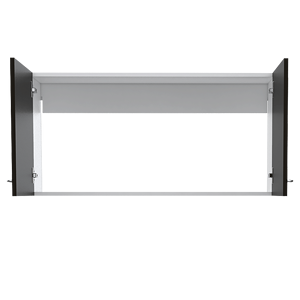 Armadio a Muro a Doppia Anta con Finitura Wengue Nero Toran con Due Ripiani per Stoccaggio in Cucina - Product Image 4