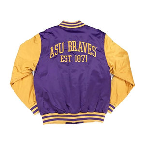 Chaqueta Deportiva de Satén Personalizada de Invierno del Equipo Alcorn State |   Béisbol Masculino |   Soporte |   Logotipo Bordado |   Fabricante OEM al por Mayor - Product Image 2
