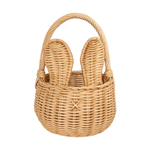 Panier de Pâques en rotin blanc fait main avec poignée, panier cadeau décoratif en forme de lapin pour les enfants, décoration de fête, décoration de chambre d'enfant - Product Image 6