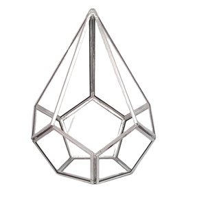 <b>Decor</b> Stained Glass Geometric Terrarium Lid Wholesale Colorful Frosted Amber Black Clear <b>Valentine</b> Print Handmade Silk Metal Cyl - Product Image 1