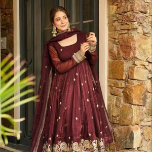 Nuevo Conjunto de Salwar Kameez y Dupatta de Diseño Moderno para Fiesta, Ropa Étnica con Bordado en Relieve, Secado Rápido, para Todas las Temporadas, Impresionante - Product Image 1