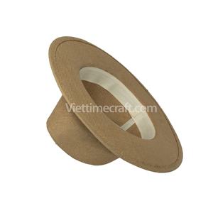 Haute couture été chapeau de paille broderie à la main haut produit pour la Protection solaire Vietnam gros artisanat plaine motif dentelle - Product Image 2