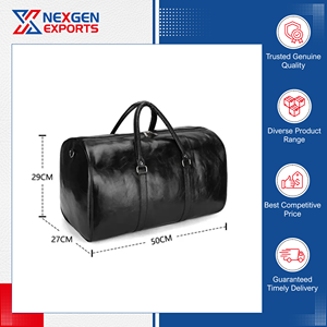 Wholesale Supplier of Unmatched Quality PU Leather <b>Travel</b> with Zipper Closure and Shoe Compartment for Daily Life Usage - Product Image 2
