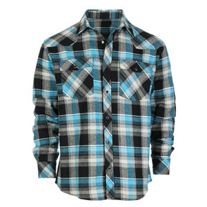 Camisas Casuales de Verano para Hombre, Personalizadas, 100% Algodón, Tejido Dobby, 220g, Ligeras, Cuello Mao, Botones Cubiertos, Diseño a Cuadros - Product Image 6
