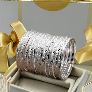 Bracelets en argent plaqué en gros, bracelets tendance, bracelets traditionnels en argent plaqué, bracelets en laiton argenté, bracelets en argent personnalisés - Product Image 3