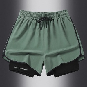 Pantalones Cortos Deportivos 2 en 1 para Hombre, de Secado Rápido, para Correr, Fitness, Gimnasio, Baloncesto, con Forro Interior - Product Image 4