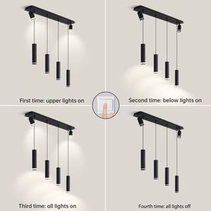 Lampadario a sospensione Angelina a 6 luci nero opaco per isola cucina, lampada a sospensione elegante (lampadina non inclusa) - Product Image 6